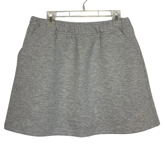 Pink Lily Sweatshirt Weight Skorts Size Medium Heather Gray Pockets - Picture 1 of 5
